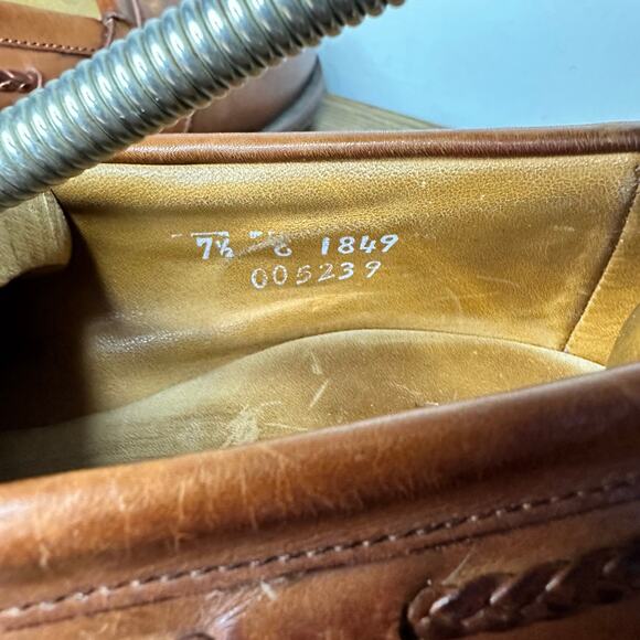 Allen Edmonds Cody Brown Leather Tassel Kiltie Loafers Shoes Men’s Size 7.5 - Picture 8 of 8